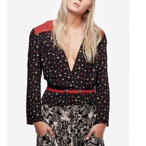 Free People Multi Color Blouse